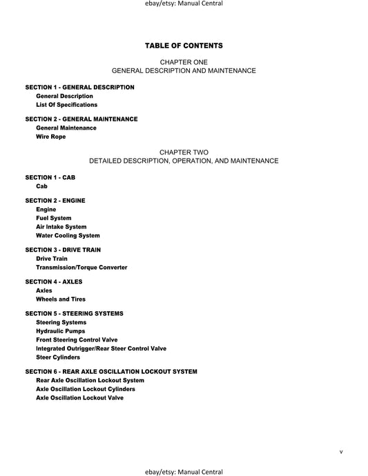 Grove Crane - RT530E - Service Workshop Repair Manual
