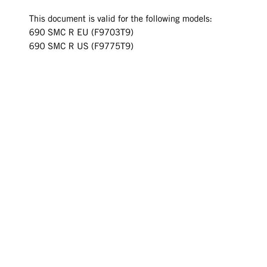 PDF - KTM 2020 - 690 SMC R - Service Workshop Repair Manual