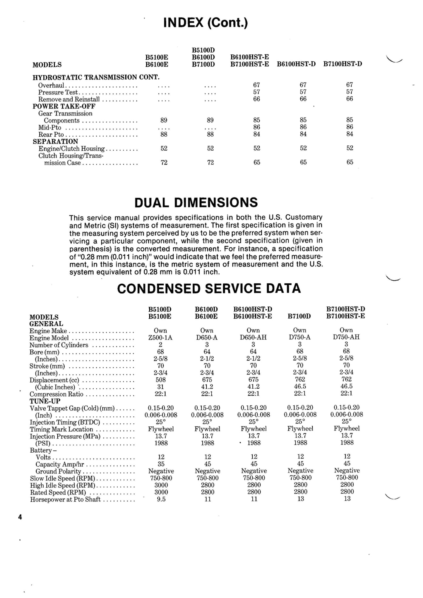 Kubota Tractor - B5100 B5100E B6100D B6100E B6100HST-D B6100HST-E B7100D B7100HST-D B7100HST-E - Workshop Service Repair Manual