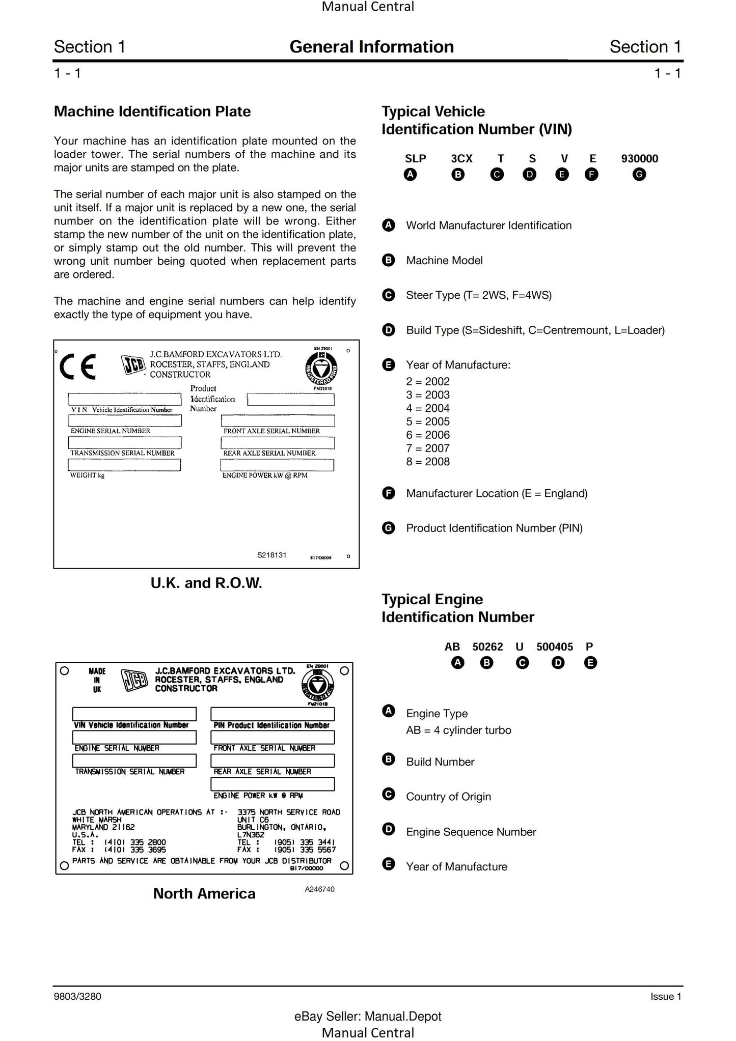 JCB 3CX 4CX 214e 214 215 217 & Variants - Backhoe Loader - Service Workshop Repair Manual - 2002 TO 2008