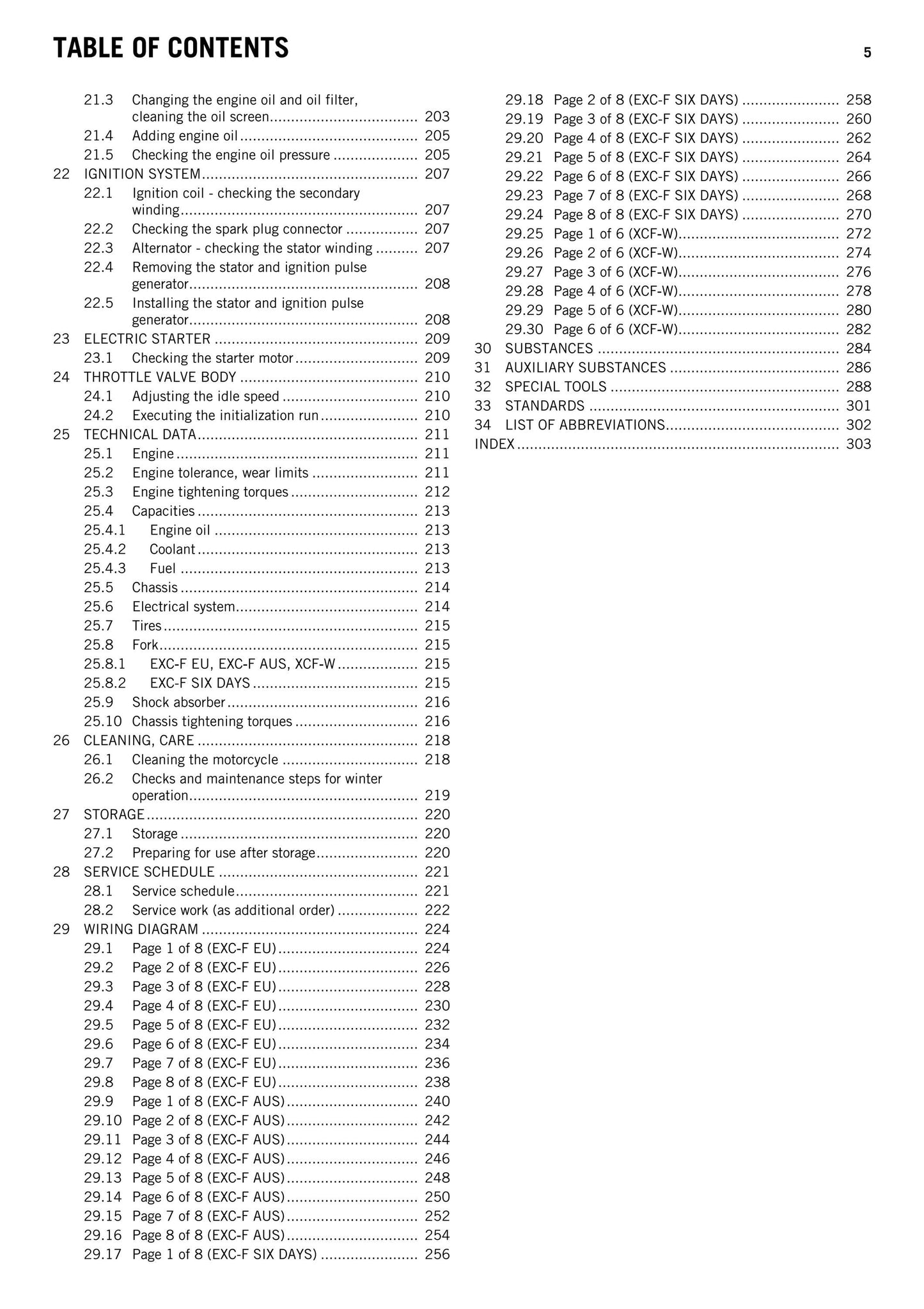 KTM 2014 - 250 Exc-f Six Days Xcf-w - Service Workshop Repair Manual