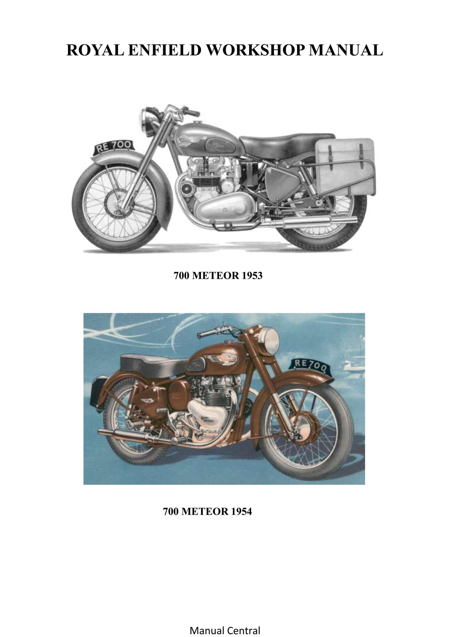 1949 to 1957 Royal Enfield 500 Twin 1949-57, 700 Meteor 1953-55 - Workshop Service Repair Manual