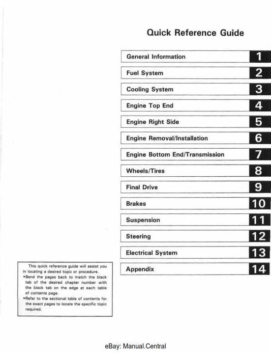Kawasaki 1990 to 2004 - KX125 KX250 KX500 - Workshop Service Repair Manual