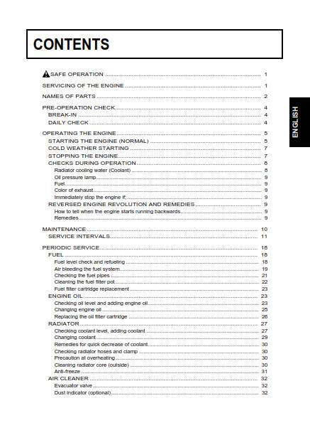 Kubota - Operator Manual - D1105-E3BG V1505-E3BG D1503-M-E3 D1703-M-E3 V2003-M-E3 V2203-M-E3 D1803-M-DI-E3 V2403-M-DI-E3 V3600-E3 V3600-T-E3