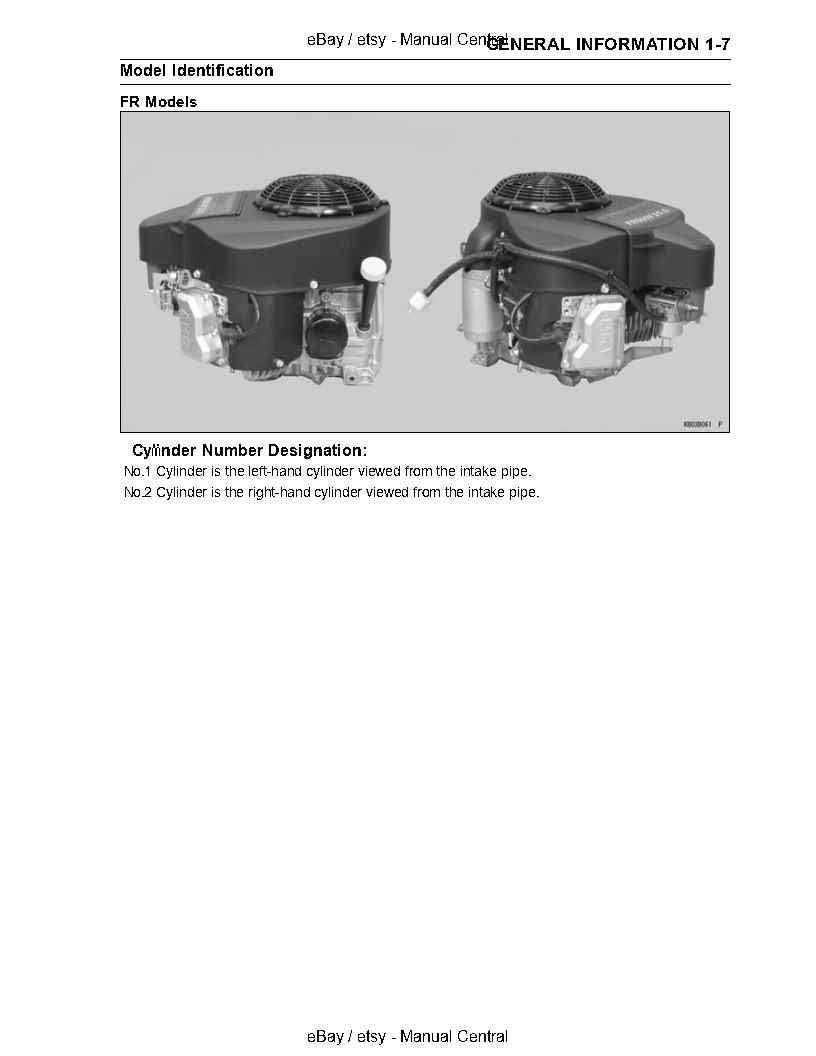 Kawasaki FR541V FR600V FS481V FS541V FS600V FX481V FX541V FX600V 4 Stroke Air Cooled V-Twin Gasoline Engine - Workshop Service Repair Manual