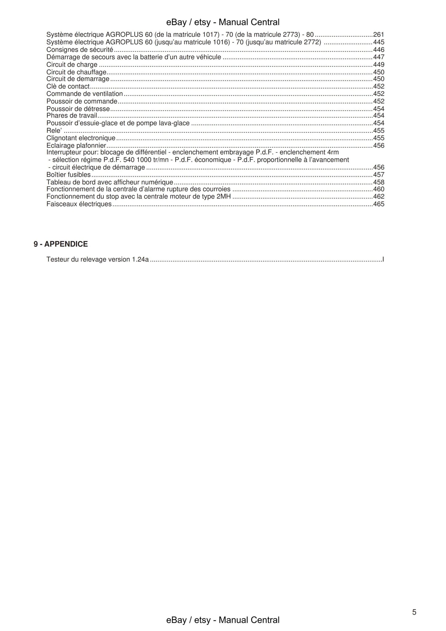 French Language - Agroplus 60 70 80 - Manuel D'Atelier