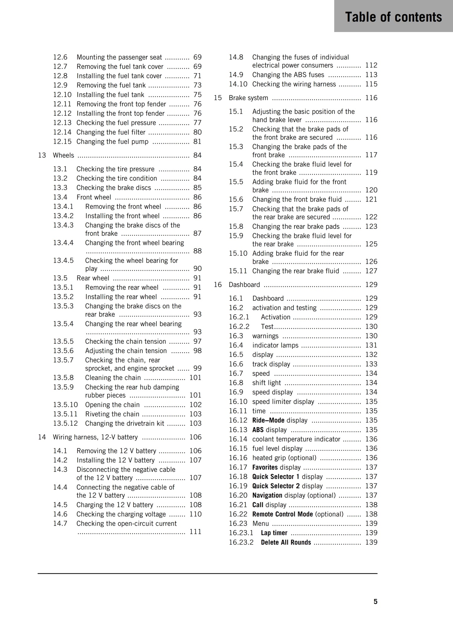 KTM 2025 - 125 Duke - Service Workshop Repair Manual