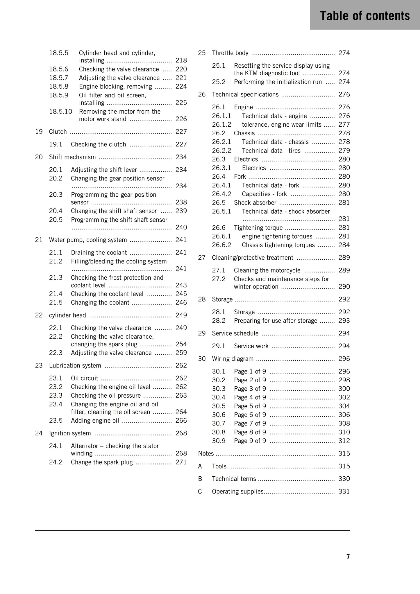 KTM 2025 - 125 Duke - Service Workshop Repair Manual