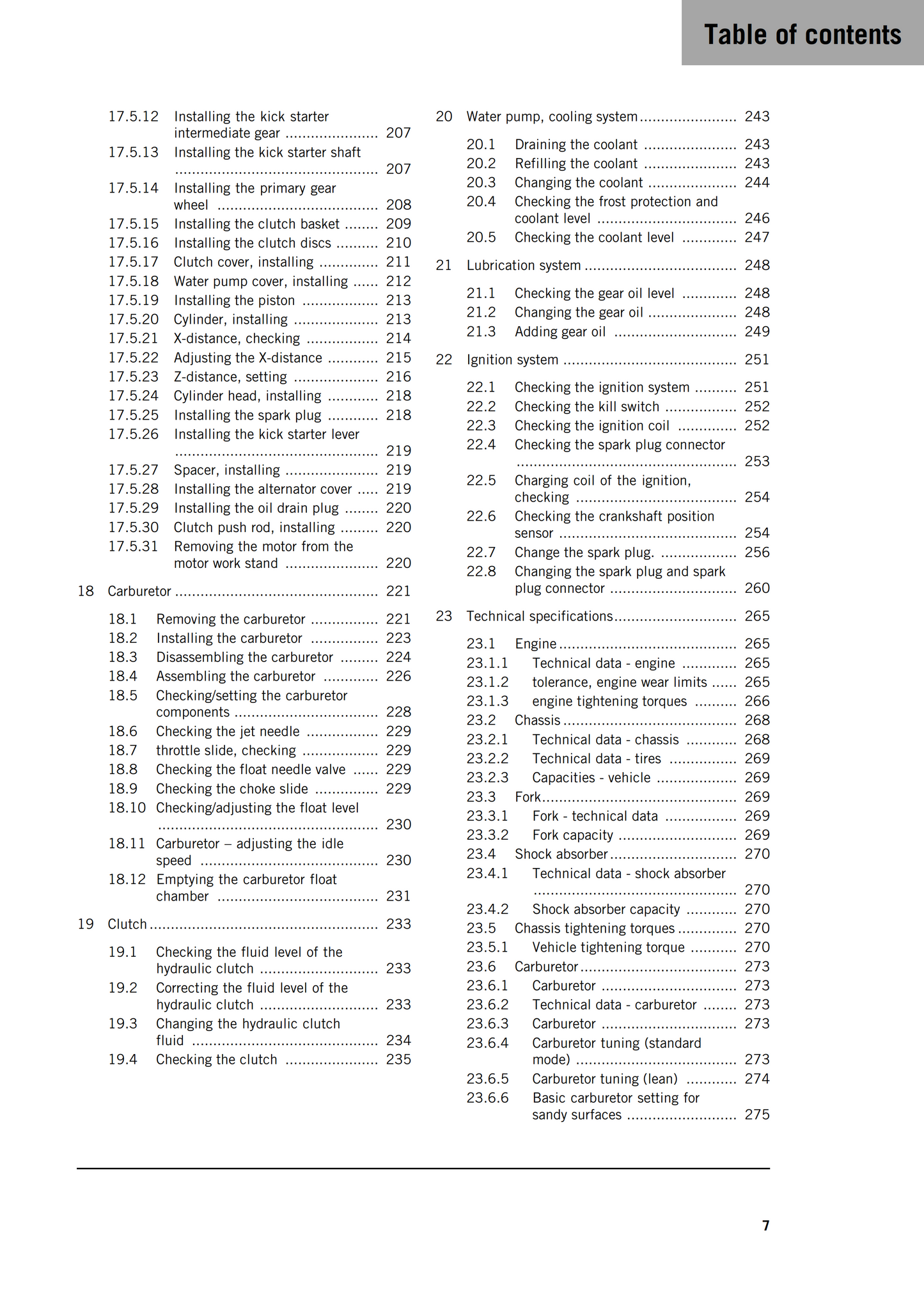 KTM 2025 - 85 SX - Service Workshop Repair Manual