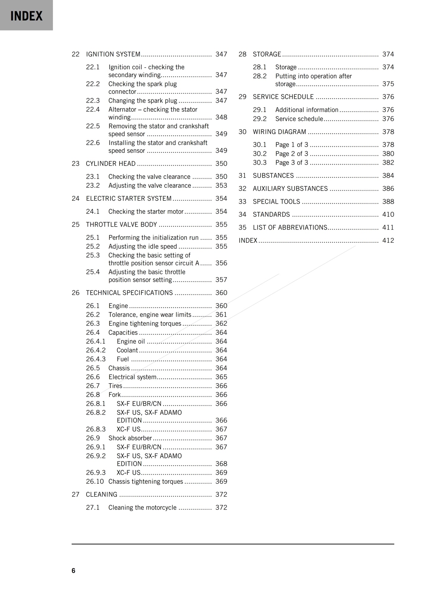 KTM 2025 - 250 SX-F XC-F Adamo Edition - Service Workshop Repair Manual