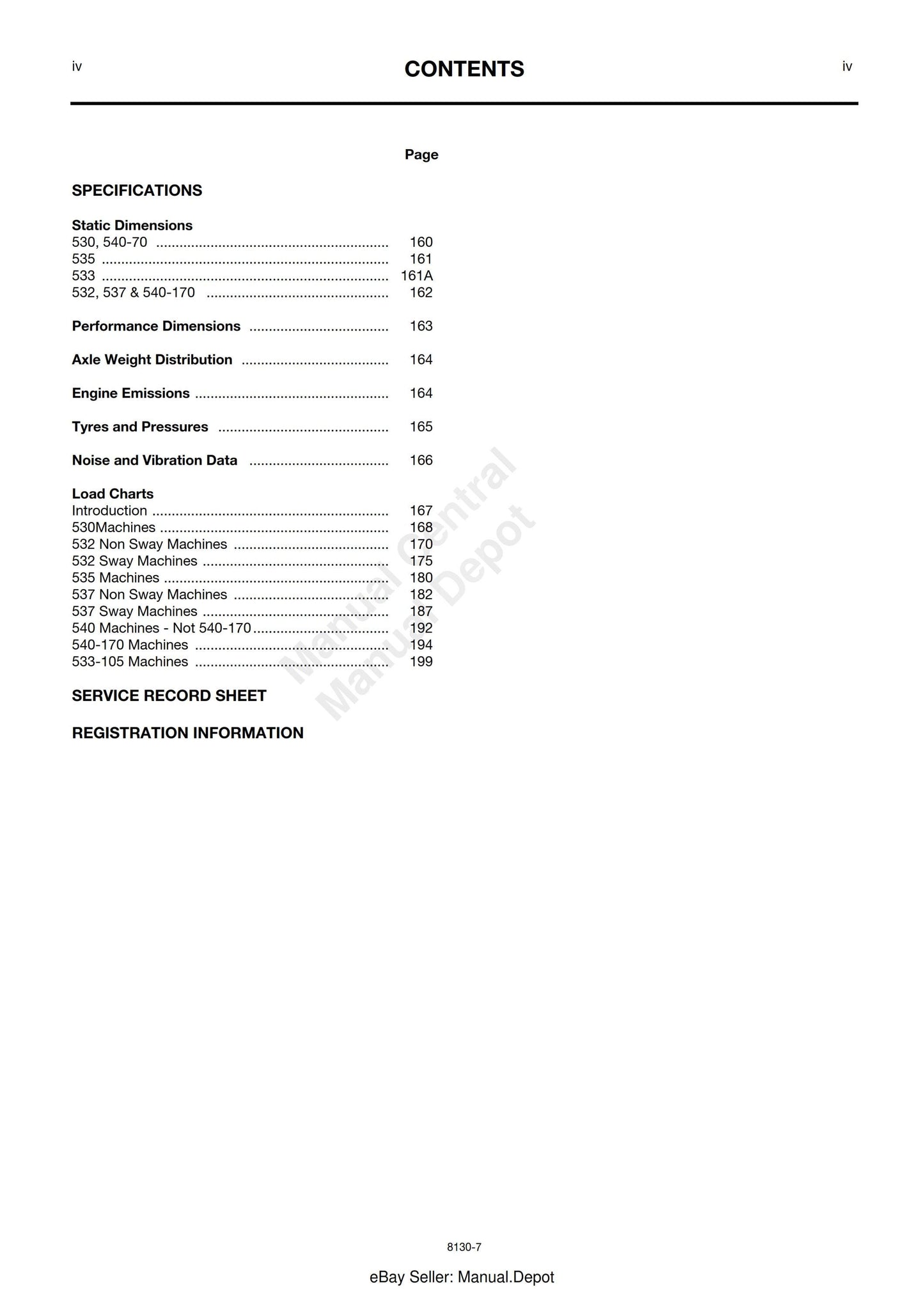 JCB 530 532 533 535 537 540 Operator Handbook