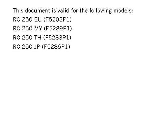 KTM 2016 - RC 250 - Service Workshop Repair Manual