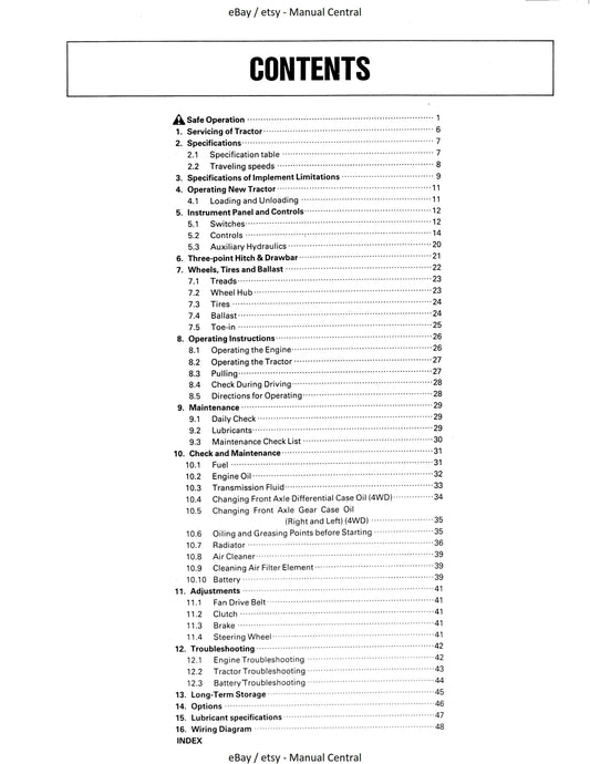 Kubota Tractor - B9200 B9200HST Operator Manual