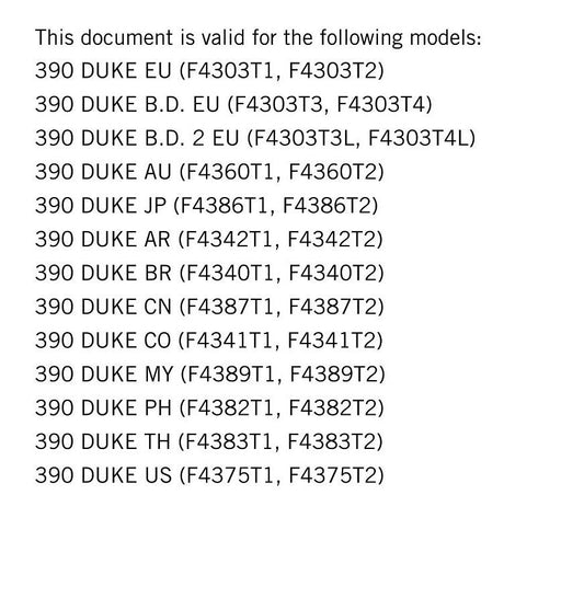 PDF - KTM 2020 - 390 Duke - Service Workshop Repair Manual