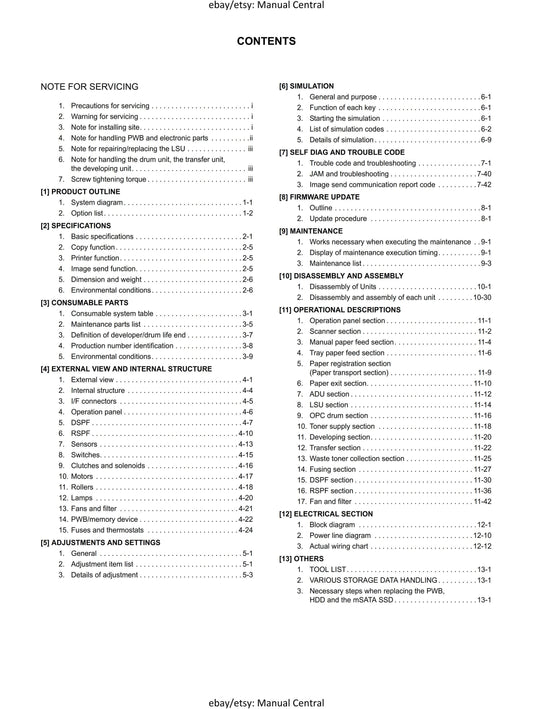 PDF - SHARP MX 3050V 3060V 3070V 3550V 3560V 3570V 4050V 4060V 4070V - Service Workshop Repair Manual