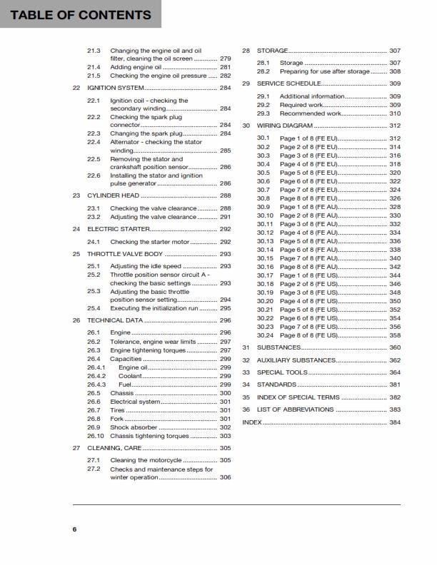 Husqvarna 2017 - FE 350 - Service Workshop Repair Manual