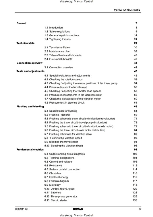 PDF - Bomag Single Drum Roller - BW 211 212 213 D-40 PD-40 - Service Workshop Repair Manual - 02/2007