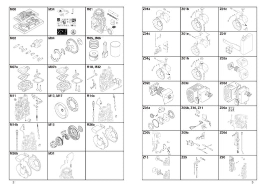 Hatz - 1B20 1B27 1B30 - Parts Manual, Original-Ersatzteile, Pièces de rechange d'origine, Repuestos originales, Pezzi di ricambio originali