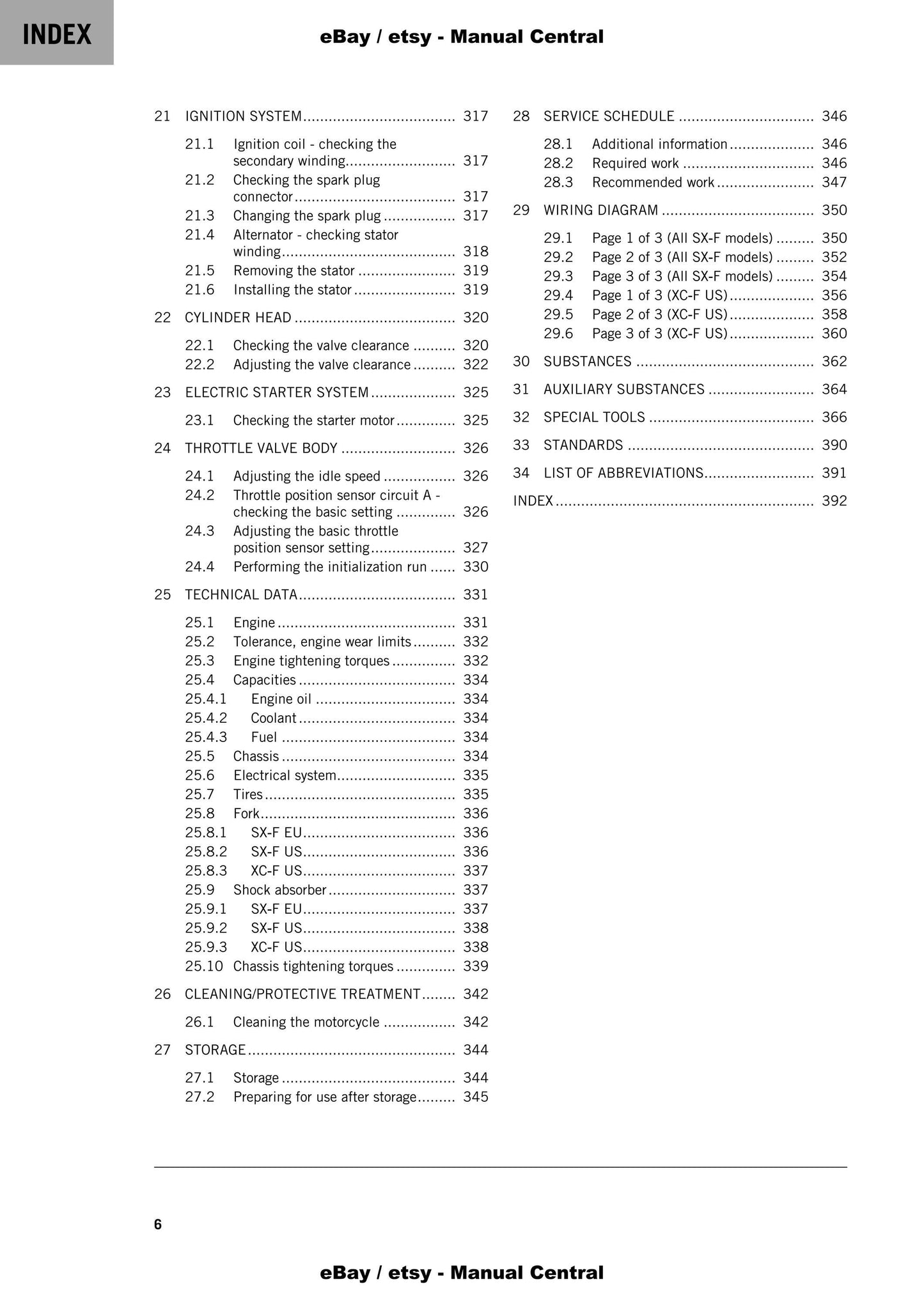 KTM 2022 - 450 Sx-f Xc-f - Service Workshop Repair Manual