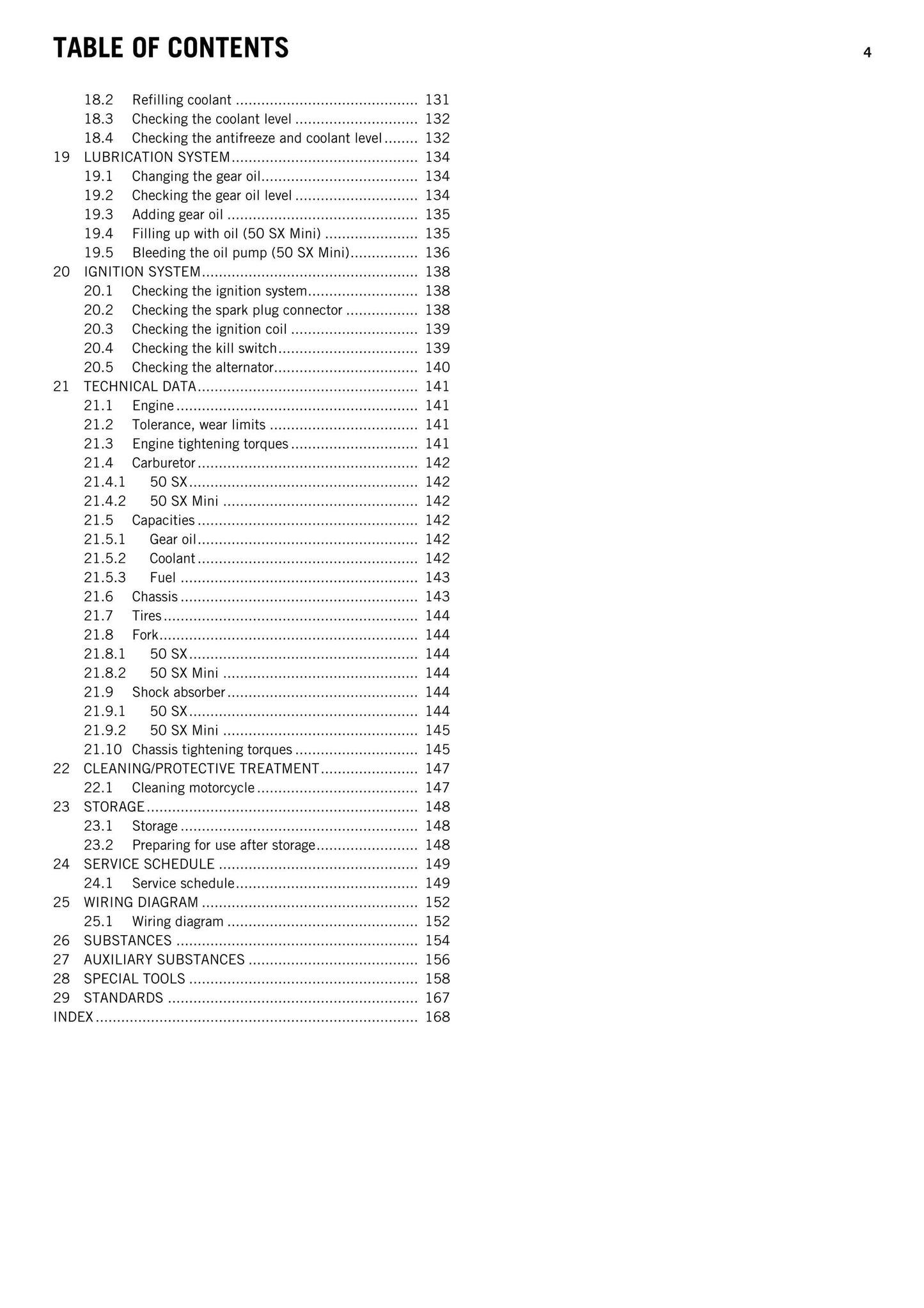 KTM 2014 - 50 SX Mini - Service Workshop Repair Manual