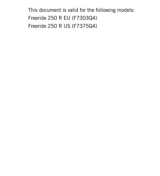 KTM 2017 - Freeride 250 R - Service Workshop Repair Manual