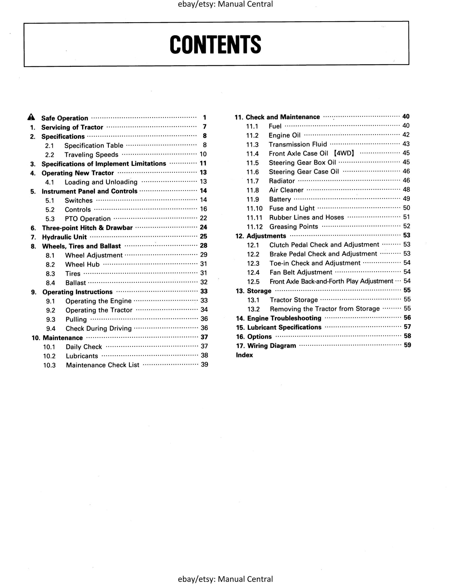Kubota Tractor - L2250 L2550 L2850 L3250 Operator Manual User Guide