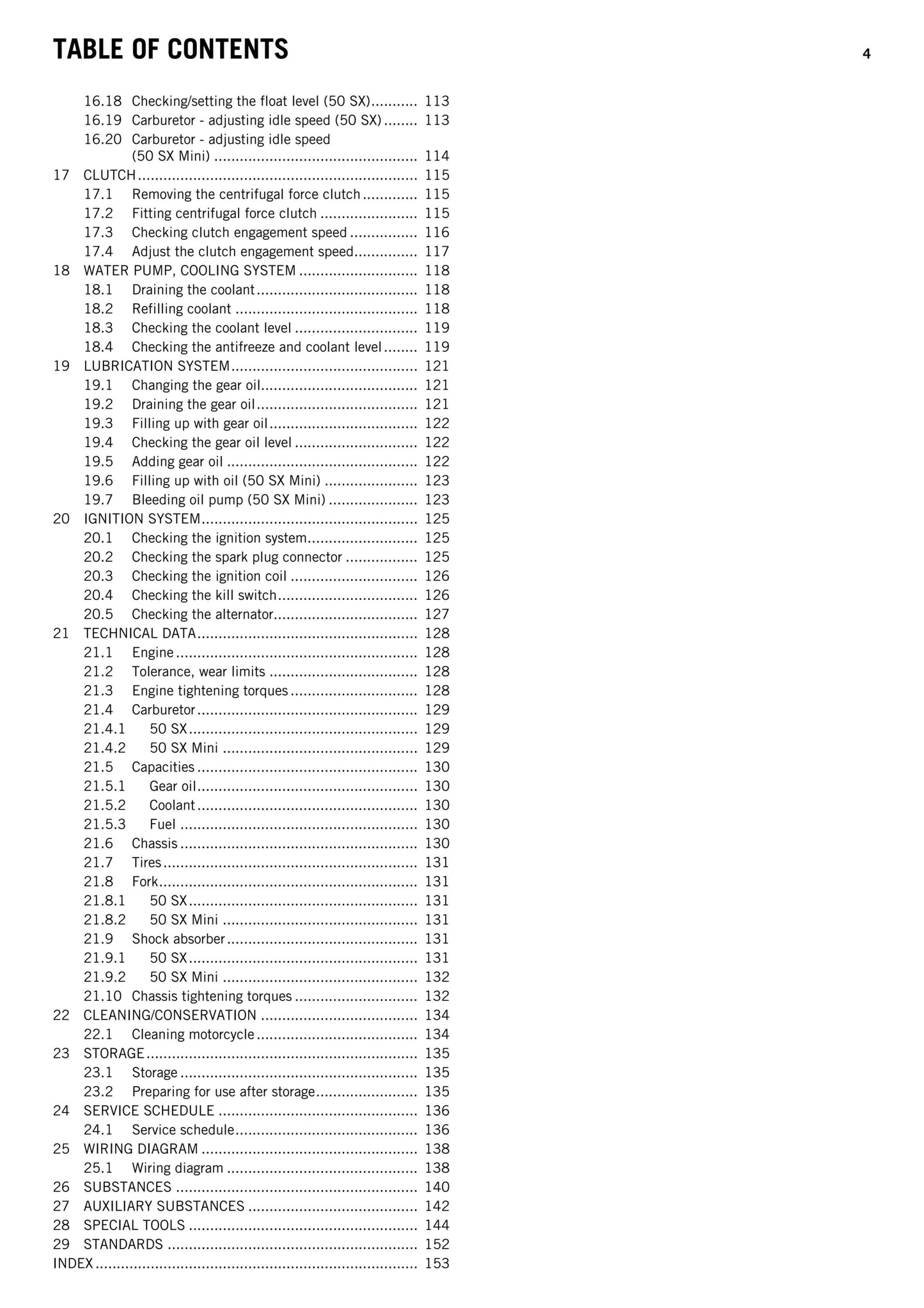 KTM 2010 - 50 SX Mini - Workshop Service Repair Manuals