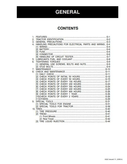 Kubota Tractor - B1710 B2110 B2410 B2710 - Workshop Service Repair Manual - 2006 Edition