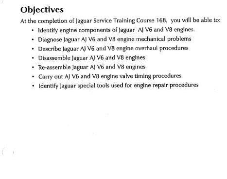 Jaguar Aj V6 V8 Engine - Service Repair Workshop Manual - 1998 Edition