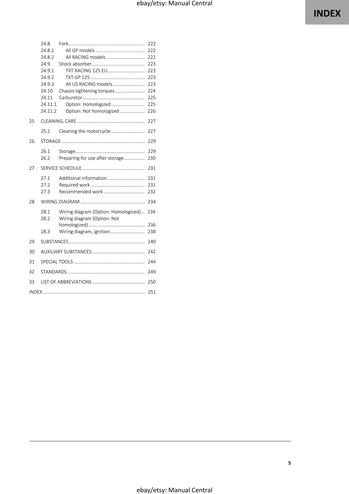 GasGas 2022 - TXT RACING GP 125 250 280 300 - Service Workshop Repair Manual