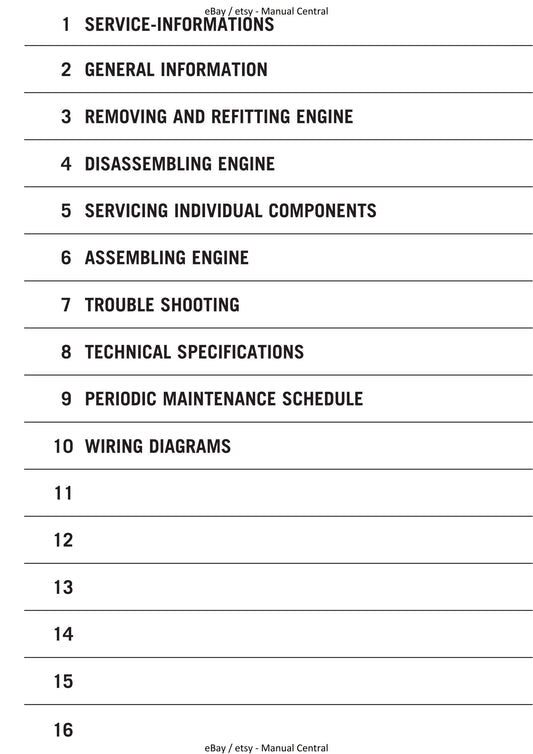 KTM 1998 to 2005 - 60 65 SX - Engine Service Workshop Repair Manual