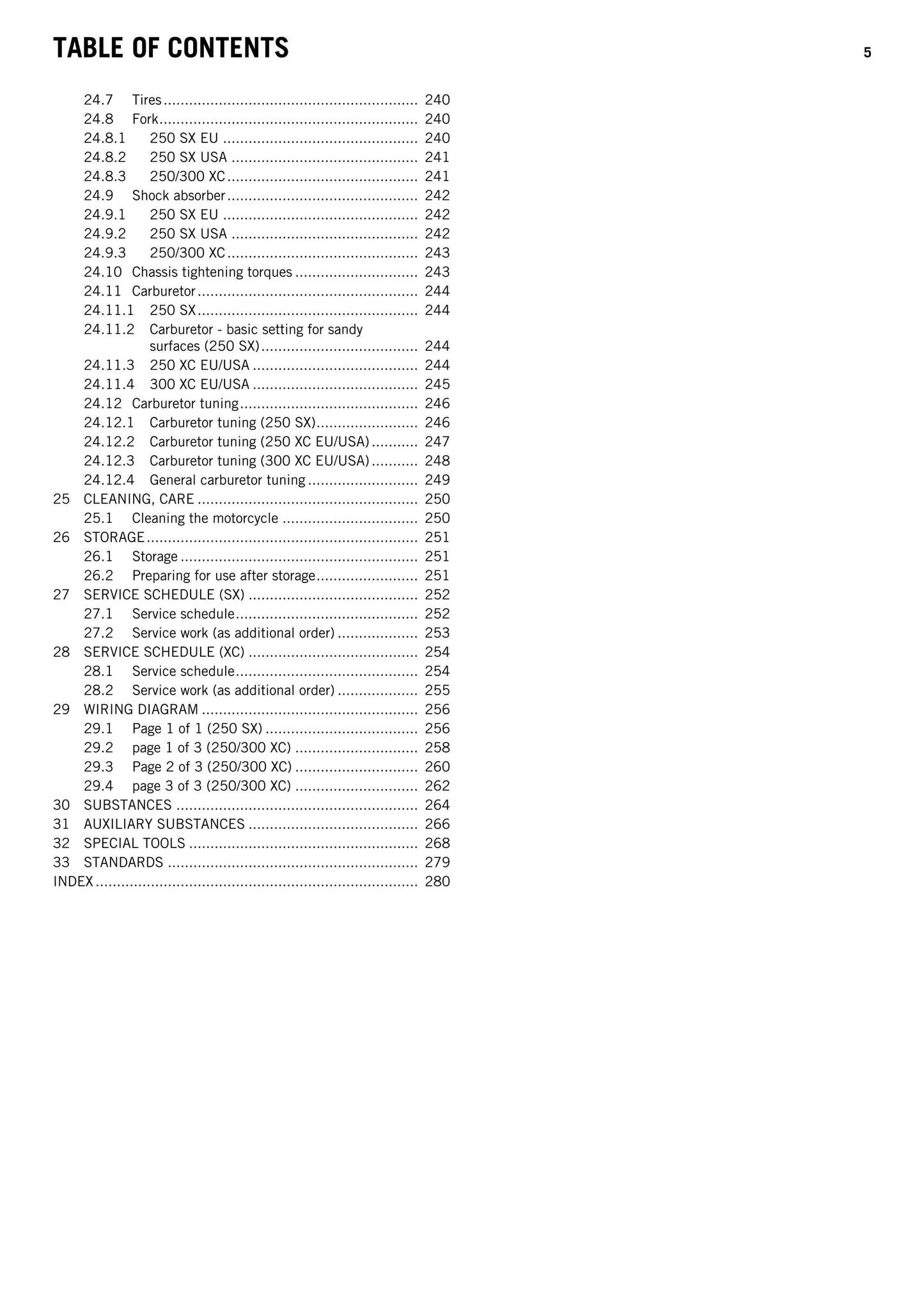 KTM 2014 - 250 300 SX XC - Service Workshop Repair Manual
