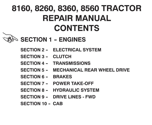 New Holland - Tractor 8160 8260 8360 8560 - Workshop Service Repair Manual