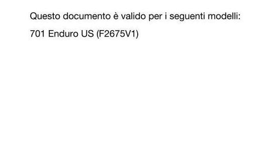 Italian Language - Husqvarna 2022 - 701 Enduro US Edition - Manuele Di Riparazione - Service Workshop Repair Manual