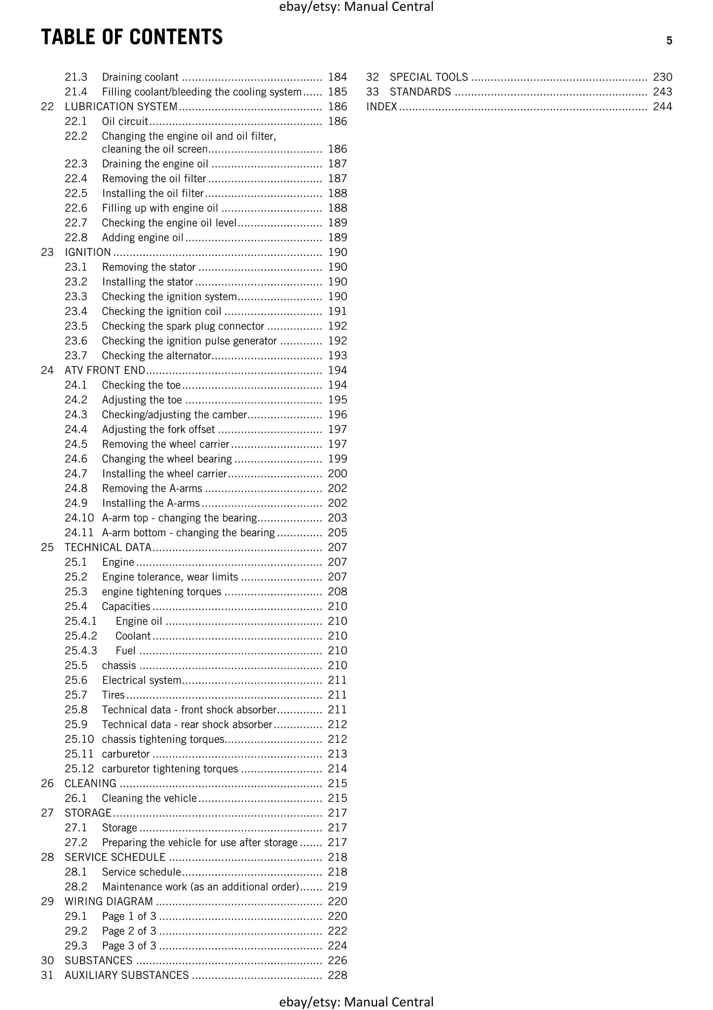 KTM ATV 2012 - 505 Sx Atv - Service Workshop Repair Manual