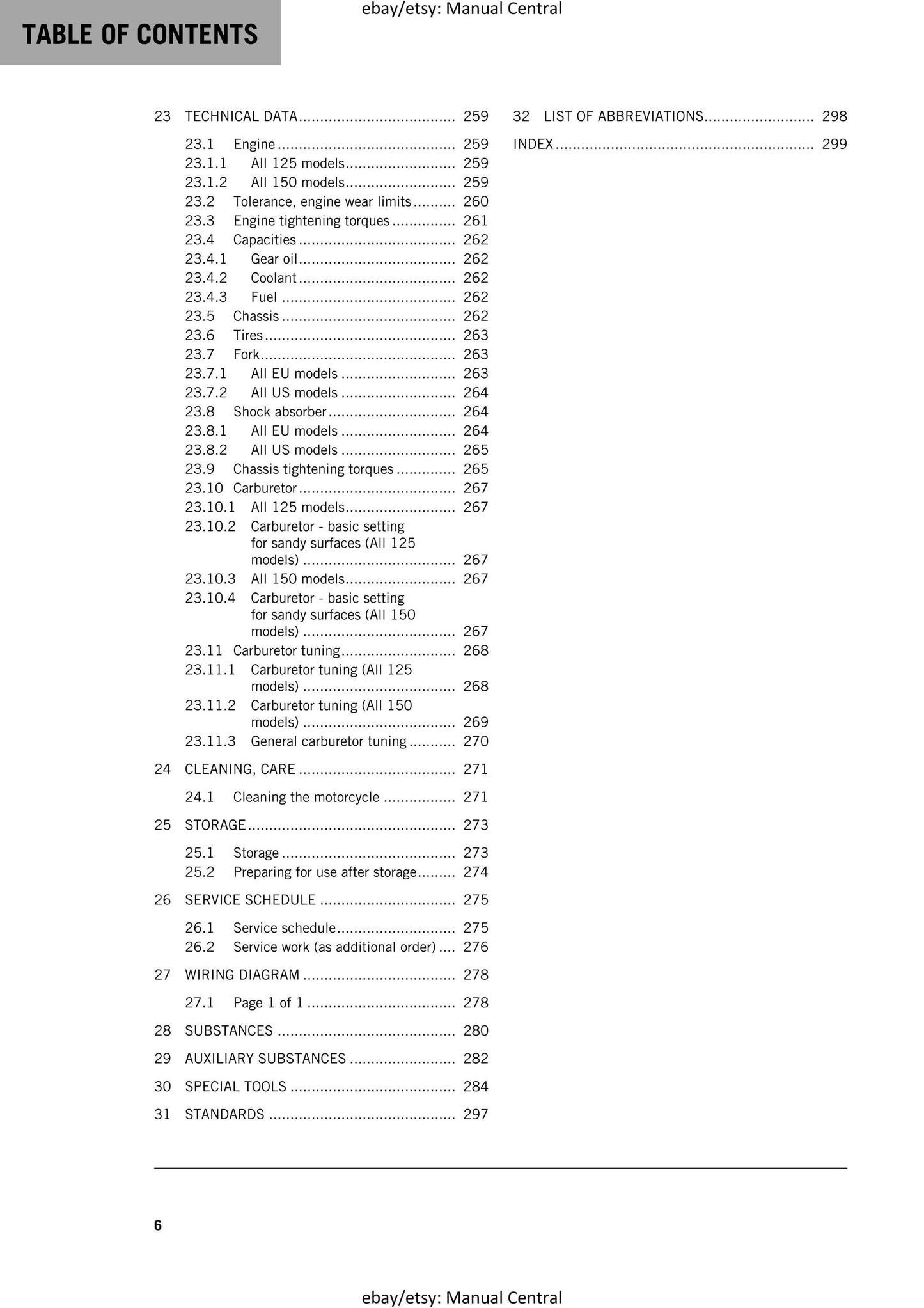 KTM 2016 - 125 150 SX - Service Workshop Repair Manual
