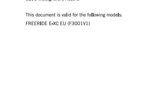 KTM 2022 - FREERIDE E-XC - Service Workshop Repair Manual