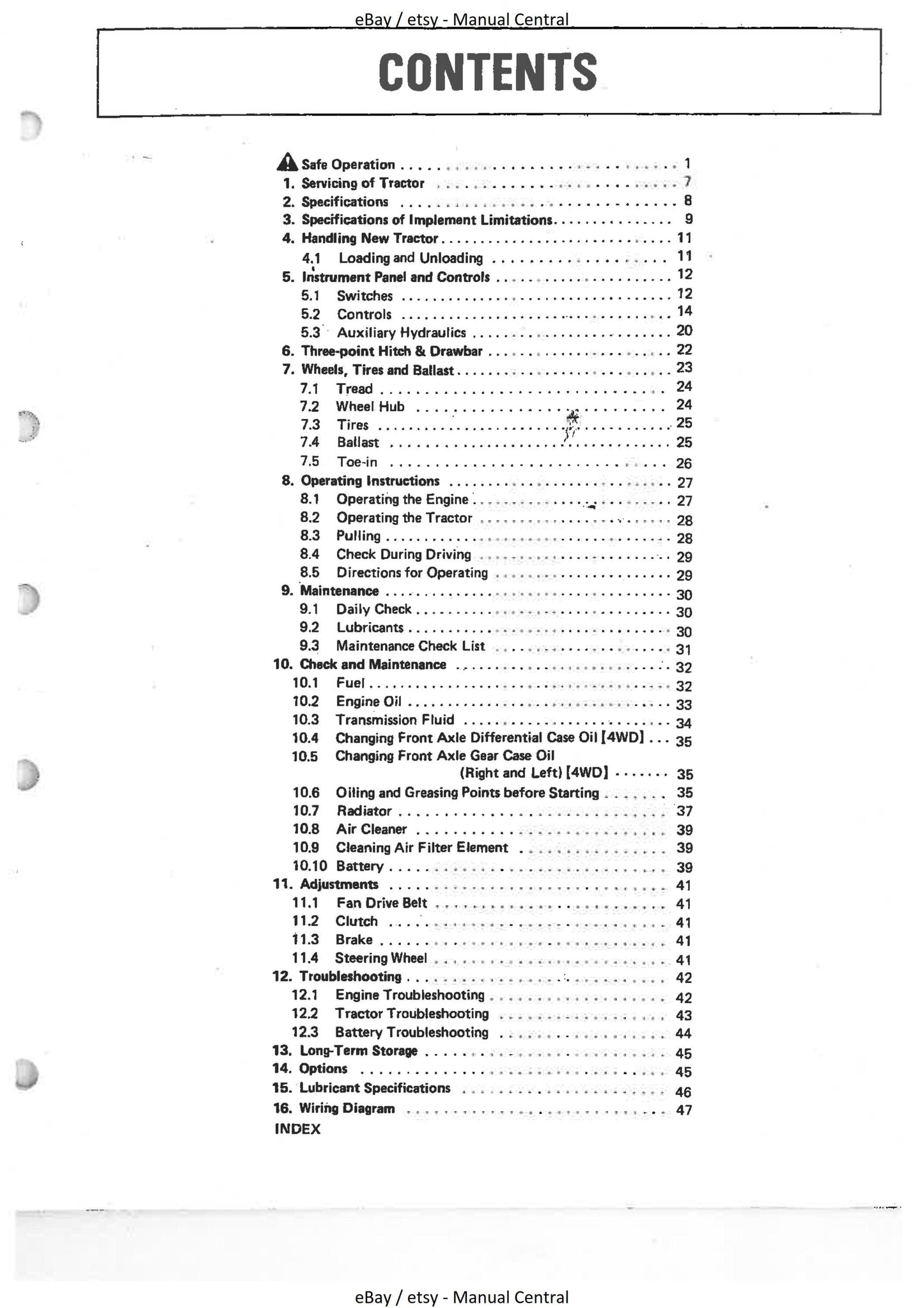Kubota Tractor - B8200 Operator Manual