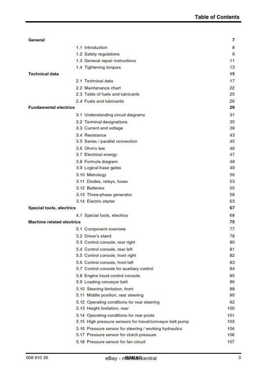 PDF - Bomag BM 2000/60 Cold Milling Machine - Service Workshop Repair Manual - 06/2006