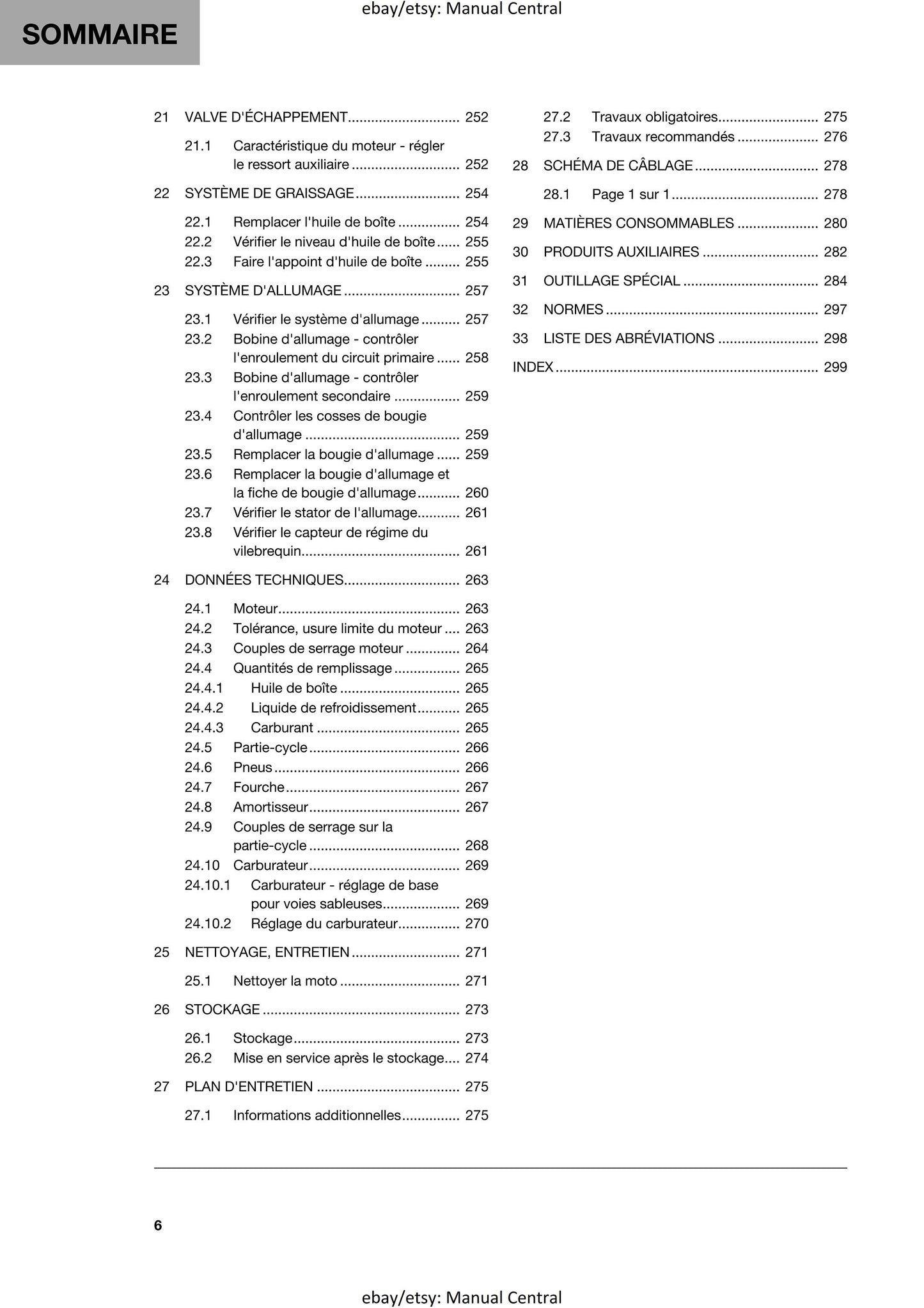 French Language - Husqvarna 2020 - TC 250 - Manuel De Reparation