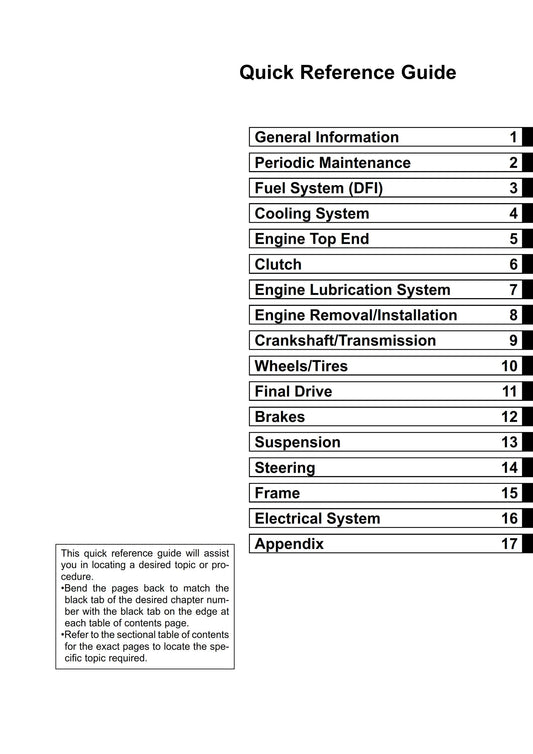 Kawasaki Ninja ZX-10R - 2008 2009 - Workshop Service Repair Manual