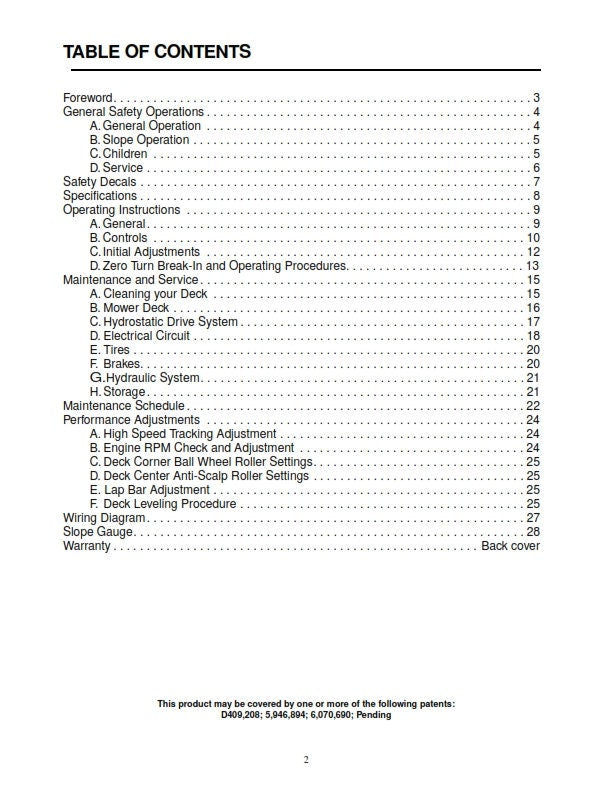 Cub Cadet - Hydrostatic Zero-Turn Residential Riding Mower - 20Hp Z Force 44 / 23Hp Z Force 50 - Operator & Service Manual