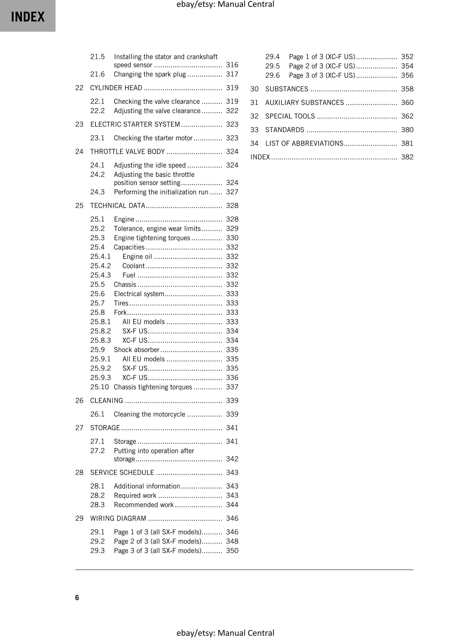 PDF - KTM 2020 - 250 Sx-f Xc-f Prado - Service Workshop Repair Manual