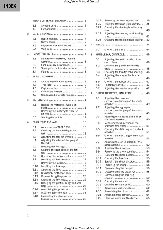 PDF - KTM 2020 - 65 Sx - Service Workshop Repair Manual