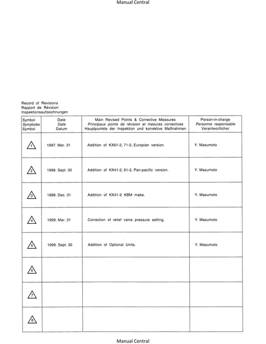Kubota Excavator - KX 41-2 61-2 71-2 91-2 121-2 161-2 - Service Chapter - Workshop Service Repair Manual