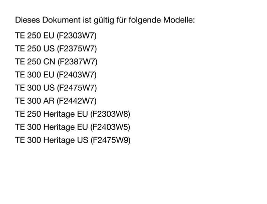 German Language - Husqvarna 2023 -TE 250 300 Heritage - Reparaturanleitung