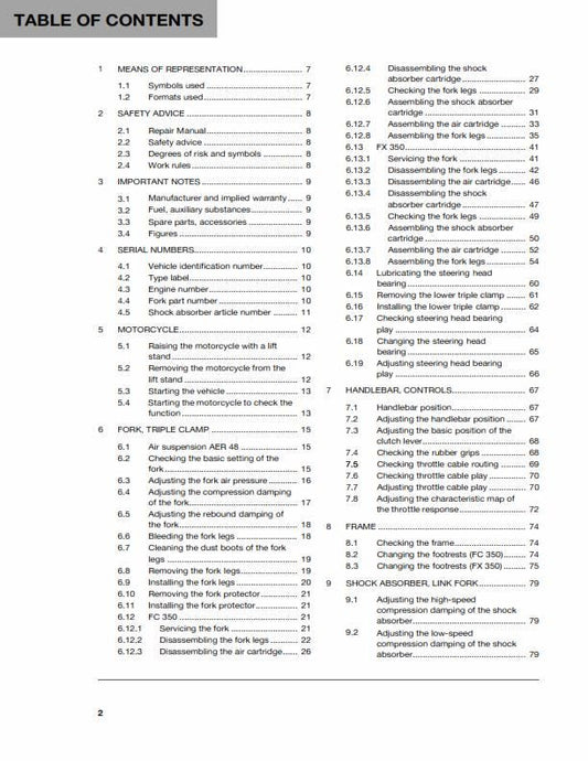 Husqvarna 2019 - FC FX 350 - Workshop Service Repair Manual
