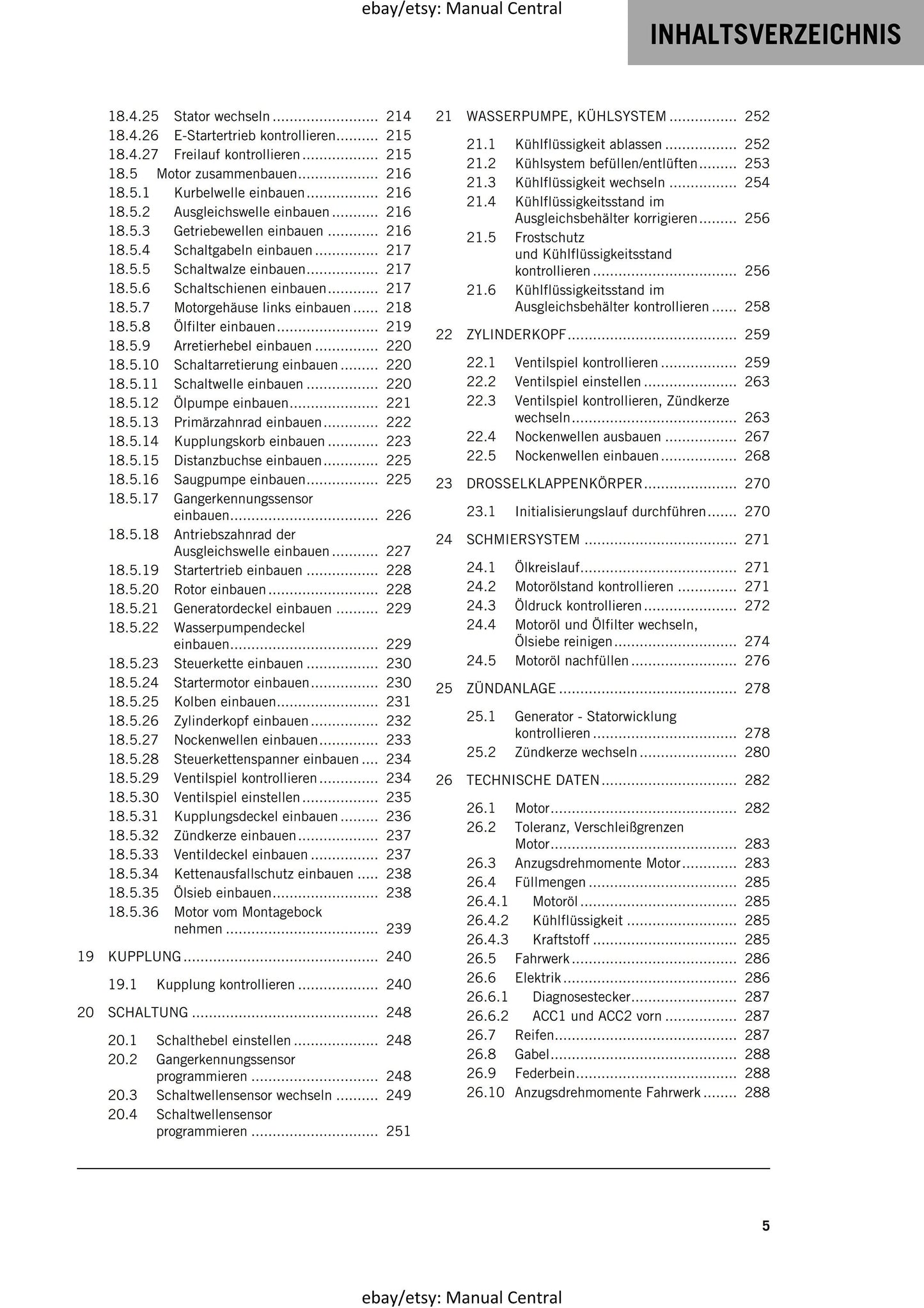 German Language - KTM 2022 - RC 390 - Reparaturanleitung - Service Workshop Repair Manual