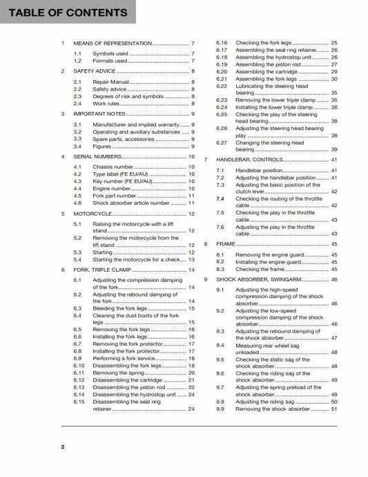Husqvarna 2016 - FE 250 - Service Workshop Repair Manual