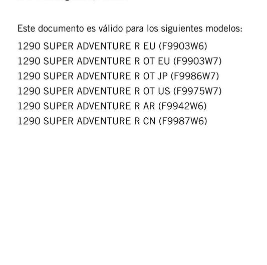Spanish Language - KTM 2023 - 1290 Super Adventure R - Manual de Reparacion